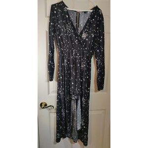 Art Class Girls XXL Size 18 black white Floral High Low Romper CUTE!